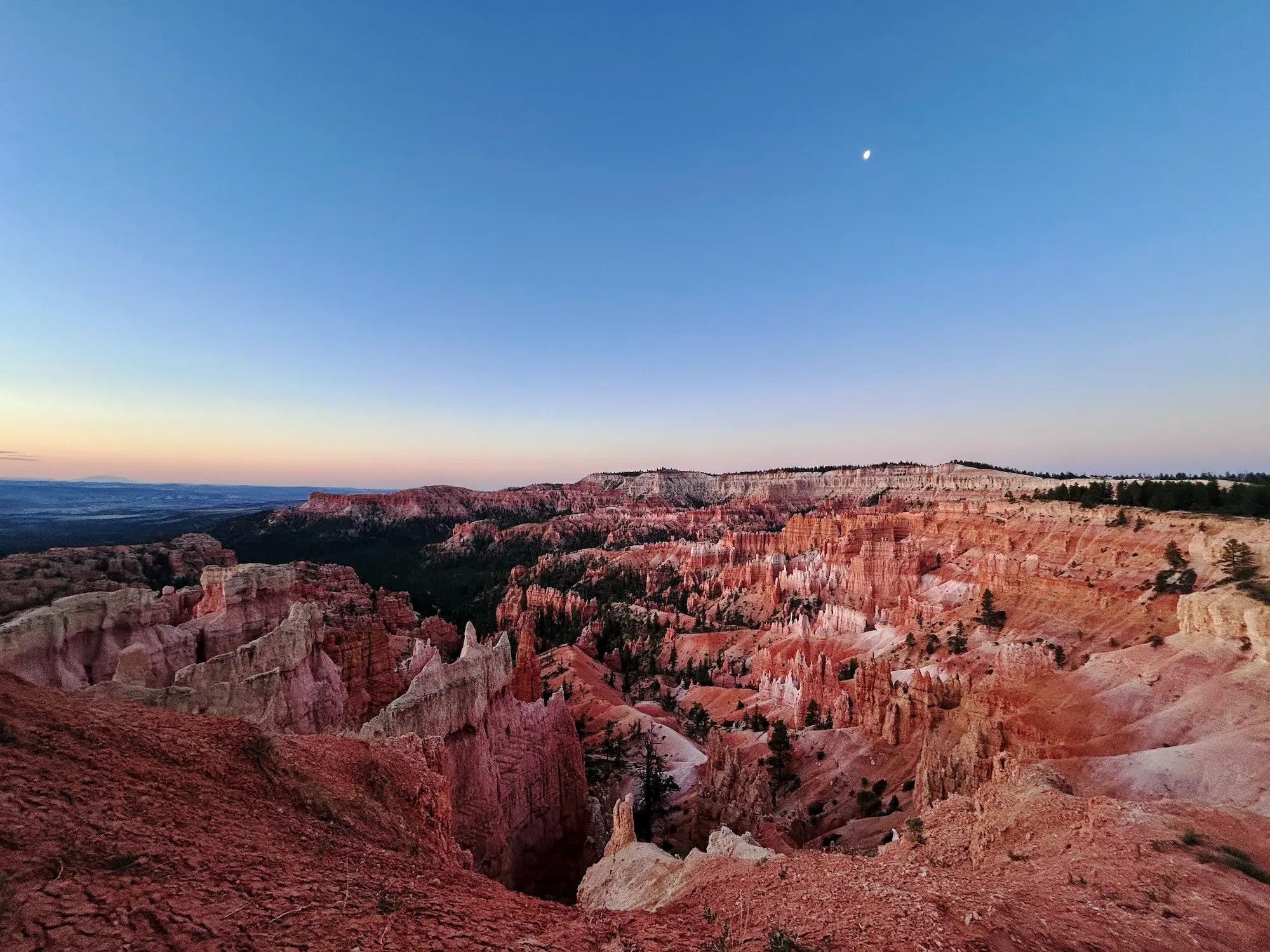 Bryce Canyon landscape photographed in natural sunset light